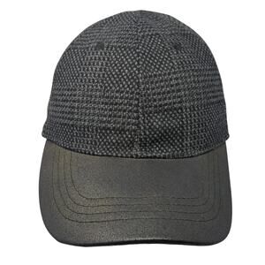 Unbranded Fitted Baseball Hat Gray One Size Plaid Vent Holes Blank